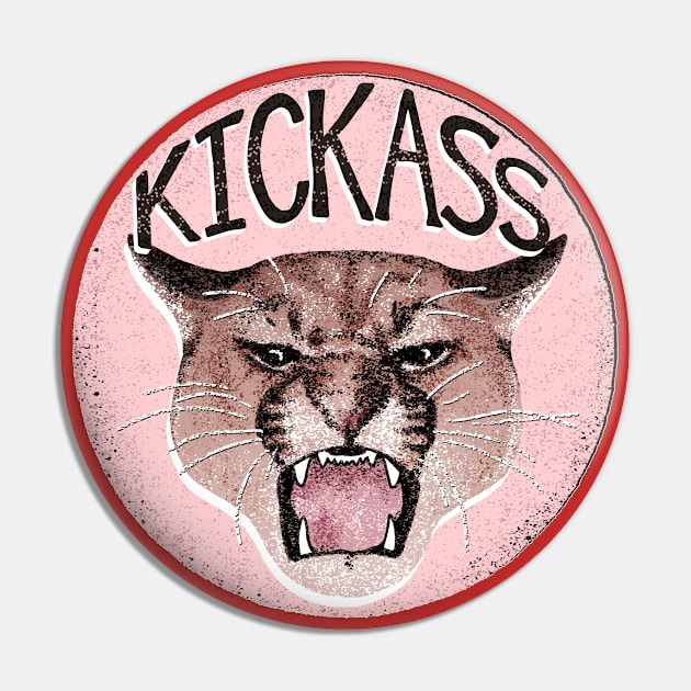 Kickass Large Cat Roaring Pin by Annelie