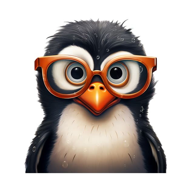 Penguin with glasses by PitubeArt