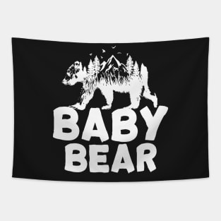 Baby Bear Wild mountains Tapestry