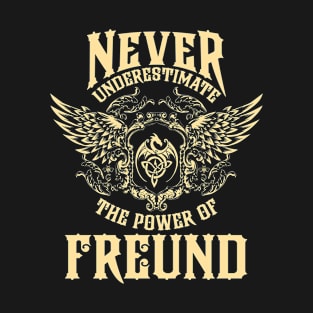 Freund Name Shirt Freund Power Never Underestimate T-Shirt