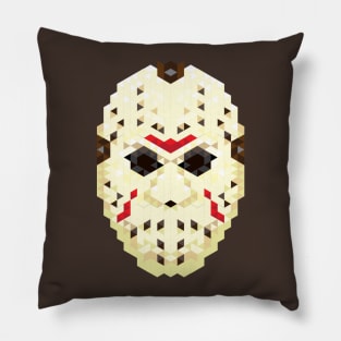 Hockey Killer - Triangular Pixellation Pillow