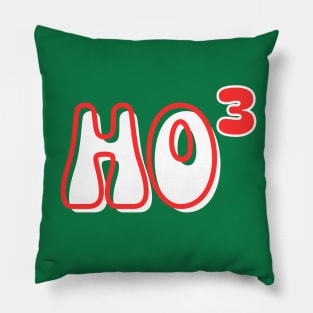 Ho Ho Ho - Ho cubed fun retro red and white Pillow