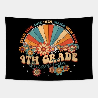 4th Grade Dream Team Rainbow Back To School Teacher Tapestry