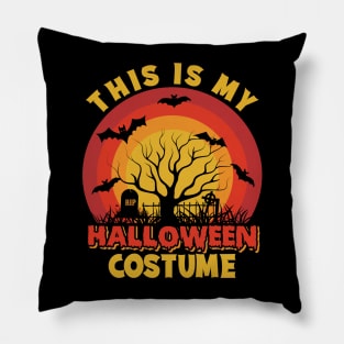 This Is My Halloween Costume Scary Graveyard Pillow