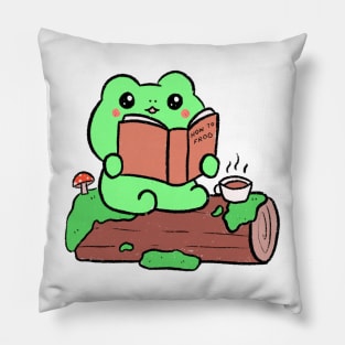 Reading Frog Pillow