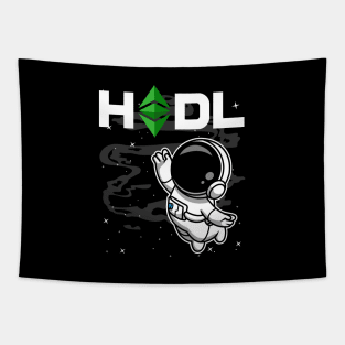 HODL Astronaut Ethereum Classic ETH Coin To The Moon Crypto Token Cryptocurrency Blockchain Wallet Birthday Gift For Men Women Kids Tapestry