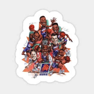90s Look Cartoon - Barkley - Suns Basketball Magnet
