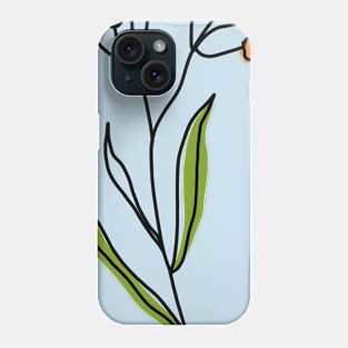 Simple cute leaf & flower 2 Phone Case