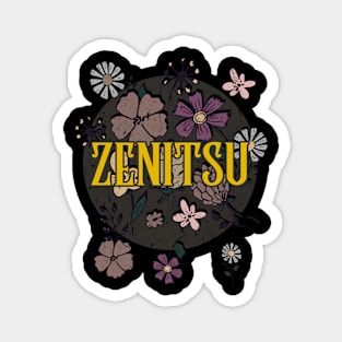 Aesthetic Proud Name Zenitsu Flowers Anime Retro Styles Magnet