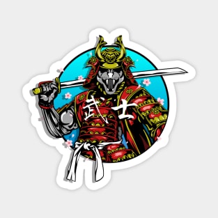 Samurai Cat Magnet