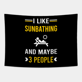 3 People Sunbathing Sunbathe Sunbath Sun Bathing Tapestry