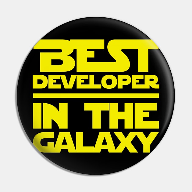 Best Developer In The Galaxy Pin by fromherotozero