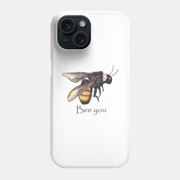 Bee you - watercolour painting Phone Case by kittyvdheuvel