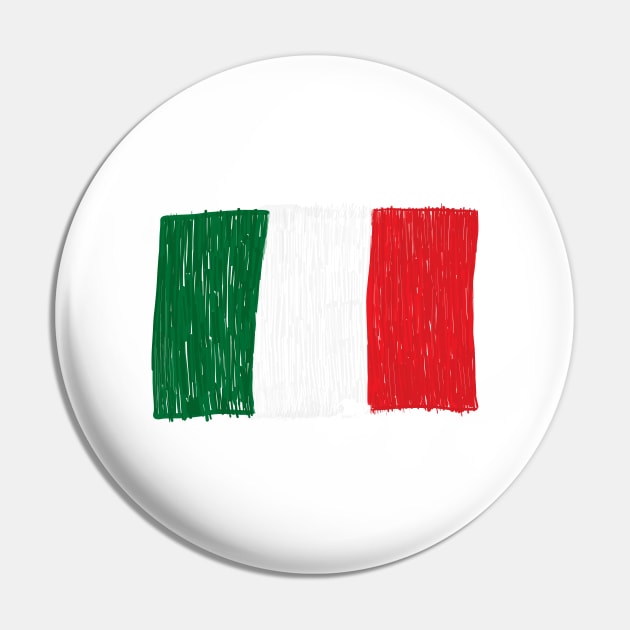 Doodle ITALY flag. Child drawing i love ITALY design flag Pin by GULSENGUNEL