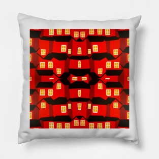 metropolis folded into four pieces Pillow