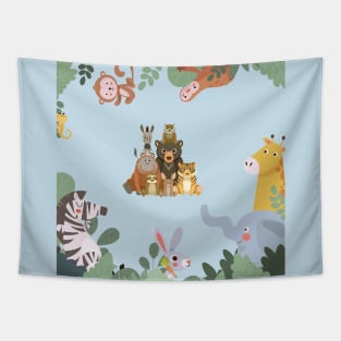 wildlife, Jungle wild animals Tapestry