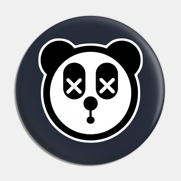 Dead-tired Panda Sticker Pin by CrimsonsDesign