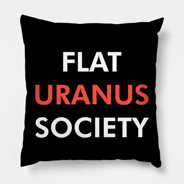 Flat Uranus Society (Light) Pillow by Graograman