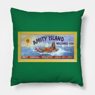 Jaws — Amity Billboard (without graffiti) Pillow