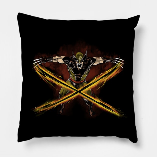 The Mask of Mutant Pillow by Zascanauta