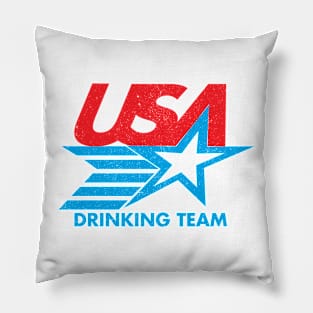 USA Drinking Team July 4th Funny Independence Day Pillow