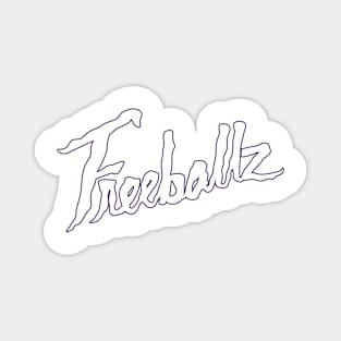Freeballz Logo Purple Outline Magnet