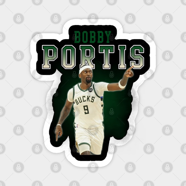 Bobby Portis Magnet by Bojes Art