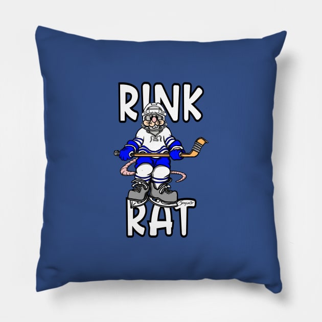 Ice Hockey RINK RAT Pillow by ScottyGaaDo