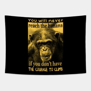 Reach the banana chimpanzee Tapestry