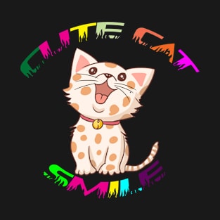 CUTE CAT SMILE KARTOON T-Shirt