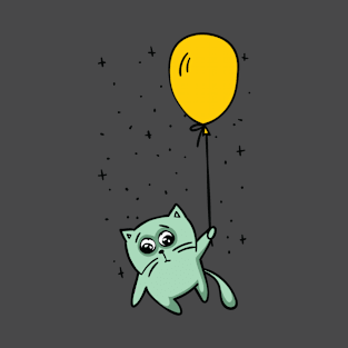 Cat Balloon Cuteness Overload T-Shirt