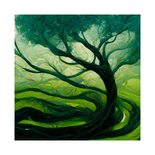 Paint Of abstract tree by JequiPrint