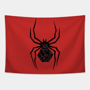 Black Widow Dice Body spider Tapestry