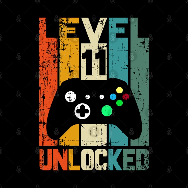 Level 11 Unlocked/ 11th Birthday Gift/Gamer Birthday/ Funny Gamer Birthday/ Eleventh Birthday Boy Gamer/ Eleventh Birthday by UranusArts