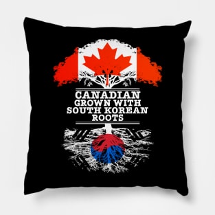 Canadian Grown With South Korean Roots - Gift for South Korean With Roots From South Korea Pillow