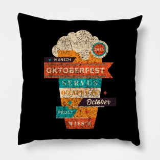 Distressed German Words Oktoberfest Pillow