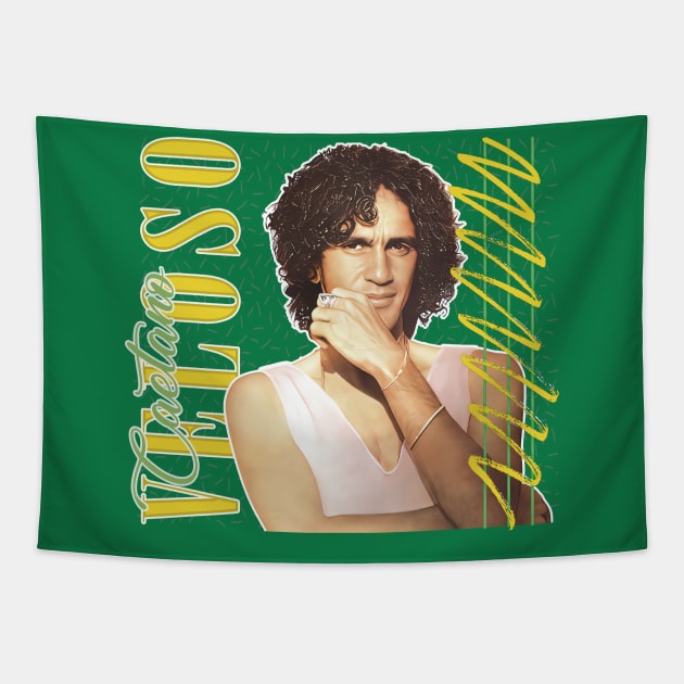 Caetano Veloso /\/ Vintage Look Fan Design Tapestry by DankFutura