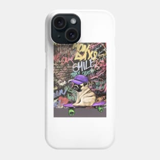 Graffiti Skateboard Pug Phone Case