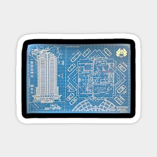 Blue Print Nakatomi Plaza Magnet