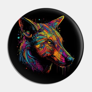 Unleash Your Spirit with our Vibrant Wolf Design Pin