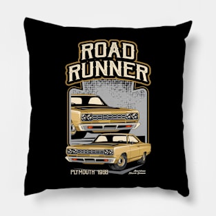 1968 Road Runner Muscle Car Pillow