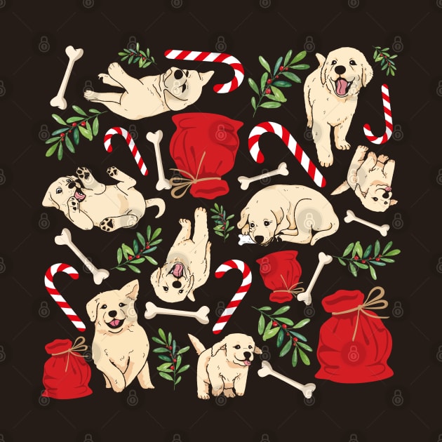 Merry Christmas cute labrador Seasons Greetings Tis The Season To Be Jolly Cutest puppy by BoogieCreates