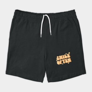 Smile Often Retro Groovy Design Shorts