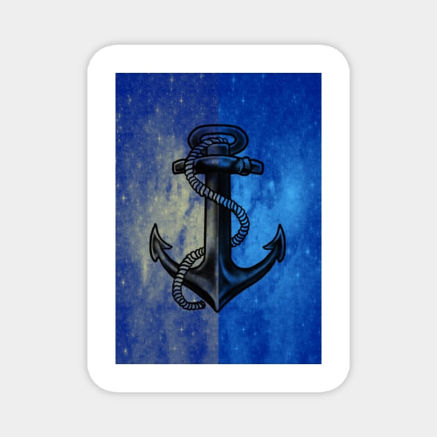 Blue Anchor Magnet by Andyt