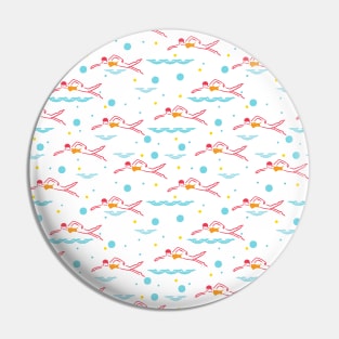 Swimming Gives Me Immense Satisfaction Pattern Pin