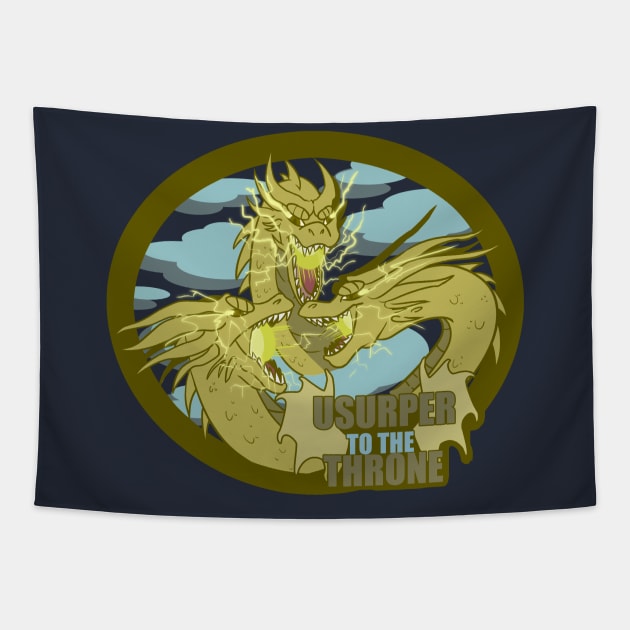 King Ghidorah Tapestry by kelsmister