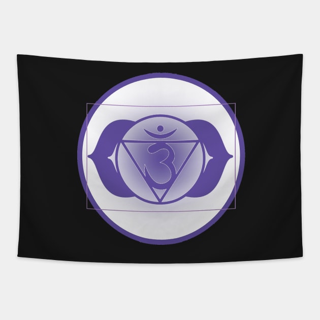 Open up your Third-Eye Chakra- Light Blue Tapestry by EarthSoul