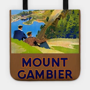 Vintage Travel Poster Mount Gambier Australia Tote