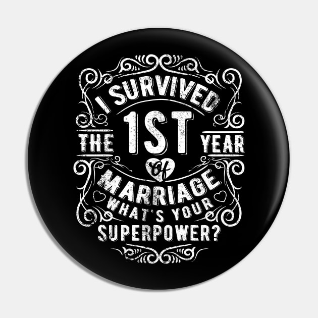 Funny Wedding Anniversary Gift First Year Wedding Marriage Gift Pin by Essinet