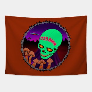 Shroom scull logo Tapestry